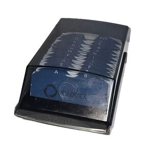 Vtg Rubbermaid Rolodex Desktop File Organizer w/ Alphabet Dividers & Blank Cards